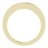 18K Gold Straight Baguette Natural Diamond Channel-Set Anniversary Band – 2.4x1.2 mm Stones - view 2