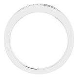 14K Gold Straight Baguette Natural Diamond Channel-Set Baguette Tapered Anniversary Band – 2x1.1 mm Stones - White Gold - view 2