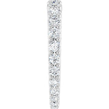 Platinum Round Natural Diamond Woven-Design Graduated Eternity Band – nan Stones - view 4