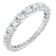 Platinum Round Natural Diamond Woven-Design Graduated Eternity Band – nan Stones