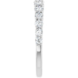 Platinum Round Lab-Grown Diamond Graduated Woven-Design Anniversary Band – 3/4 CTW - view 4
