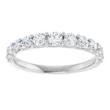 Platinum Round Lab-Grown Diamond Graduated Woven-Design Anniversary Band – 3/4 CTW - view 3