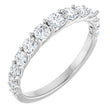 Platinum Round Lab-Grown Diamond Graduated Woven-Design Anniversary Band – 3/4 CTW
