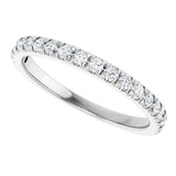 Platinum Round Lab-Grown Diamond French-Set Anniversary Band – 1.7 mm Stones - view 5