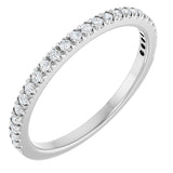 10K Gold Round Lab-Grown Diamond French-Set Anniversary Band – 1/8–1/3 CTW - White Gold