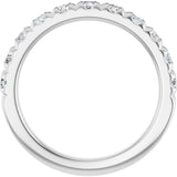 Platinum Round Lab-Grown Diamond French-Set Anniversary Band – 2.8 mm Stones - view 2