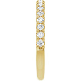 10K Gold Round Natural Diamond French-Set Anniversary Band – 1/8–1/3 CTW - Yellow Gold - view 4
