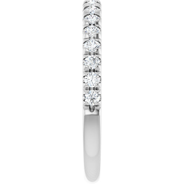 Platinum Round Lab-Grown Diamond French-Set Anniversary Band – 1.75 mm Stones - view 4