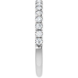 10K Gold Round Lab-Grown Diamond French-Set Anniversary Band – 1/8–1/3 CTW - White Gold - view 4