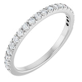 10K Gold Round Lab-Grown Diamond French-Set Anniversary Band – 1/8–1/3 CTW - White Gold