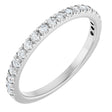 Platinum Round Natural Diamond French-Set Anniversary Band – 1.5 mm Stones