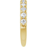 10K Gold Round Lab-Grown Diamond French-Set Anniversary Band – 1/2–1 1/5 CTW - Yellow Gold - view 4