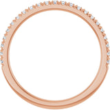 10K Gold Round Lab-Grown Diamond French-Set Anniversary Band – 1/8–1/3 CTW - Rose Gold - view 2