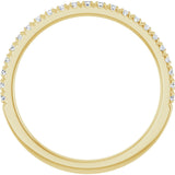 10K Gold Round Lab-Grown Diamond French-Set Anniversary Band – 1/8–1/3 CTW - Yellow Gold - view 2