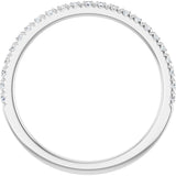 10K Gold Round Lab-Grown Diamond French-Set Anniversary Band – 1/8–1/3 CTW - White Gold - view 2