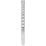 10K Gold Round Lab-Grown Diamond French-Set Anniversary Band – 1/8–1/3 CTW - White Gold - view 4