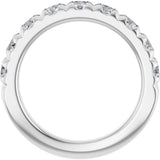 Platinum Round Lab-Grown Diamond French-Set Anniversary Band – 3.5 mm Stones - view 2