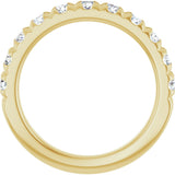 10K Gold Round Lab-Grown Diamond French-Set Anniversary Band – 1/2–1 1/5 CTW - Yellow Gold - view 2