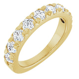10K Gold Round Lab-Grown Diamond French-Set Anniversary Band – 1 1/3 CTW - Yellow Gold