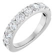 Platinum Round Lab-Grown Diamond French-Set Anniversary Band – 3.4 mm Stones