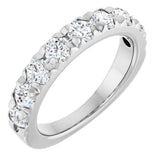 10K Gold Round Lab-Grown Diamond French-Set Anniversary Band – 1 1/3 CTW - White Gold