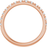 10K Gold Round Lab-Grown Diamond French-Set Anniversary Band – 1/2–1 1/5 CTW - Rose Gold - view 2