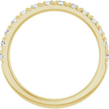 10K Gold Round Lab-Grown Diamond French-Set Anniversary Band – 1/2–1 1/5 CTW - Yellow Gold - view 2