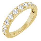 10K Gold Round Natural Diamond French-Set Anniversary Band – 3/8–1 1/5 CTW - Yellow Gold