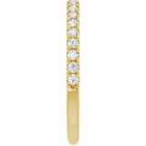 10K Gold Round Lab-Grown Diamond French-Set Anniversary Band – 1/8–1/3 CTW - Yellow Gold - view 4
