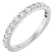 Platinum Round Lab-Grown Diamond French-Set Anniversary Band – 2 mm Stones