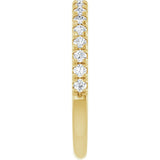10K Gold Round Natural Diamond French-Set Anniversary Band – 1/8–1/3 CTW - Yellow Gold - view 4