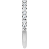 10K Gold Round Lab-Grown Diamond French-Set Anniversary Band – 1/8–1/3 CTW - White Gold - view 4