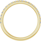 14K Gold Round Lab-Grown Diamond French-Set Anniversary Band – 1/8–1/3 CTW - Yellow Gold - view 2