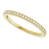 14K Gold Round Lab-Grown Diamond French-Set Anniversary Band – 1/8–1/3 CTW - Yellow Gold - view 5