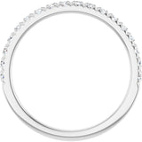 10K Gold Round Natural Diamond French-Set Anniversary Band – 1/8–1/3 CTW - White Gold - view 2