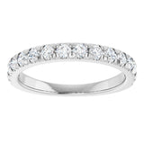 Platinum Round Lab-Grown Diamond French-Set Anniversary Band – 2.25 mm Stones - view 3