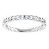 Platinum Round Lab-Grown Diamond French-Set Anniversary Band – 1.7 mm Stones - view 3