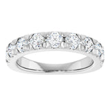 Platinum Round Lab-Grown Diamond French-Set Anniversary Band – 3.5 mm Stones - view 3