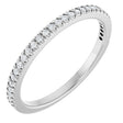 Platinum Round Lab-Grown Diamond French-Set Anniversary Band – 1 mm Stones