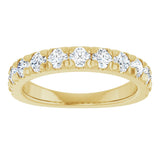 10K Gold Round Lab-Grown Diamond French-Set Anniversary Band – 1/2–1 1/5 CTW - Yellow Gold - view 3