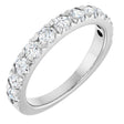 Platinum Round Lab-Grown Diamond French-Set Anniversary Band – 2.8 mm Stones