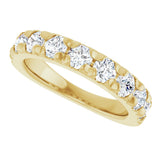 10K Gold Round Natural Diamond French-Set Anniversary Band – 1 1/3 CTW - Yellow Gold - view 5