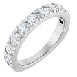 Platinum Round Natural Diamond French-Set Anniversary Band – 3.2 mm Stones