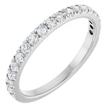 10K Gold Round Natural Diamond French-Set Anniversary Band – 1/8–1/3 CTW - White Gold