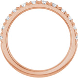 10K Gold Round Lab-Grown Diamond French-Set Anniversary Band – 1/2–1 1/5 CTW - Rose Gold - view 2