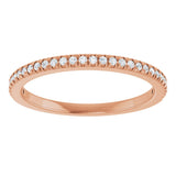 10K Gold Round Lab-Grown Diamond French-Set Anniversary Band – 1/8–1/3 CTW - Rose Gold - view 3