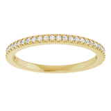 10K Gold Round Lab-Grown Diamond French-Set Anniversary Band – 1/8–1/3 CTW - Yellow Gold - view 3