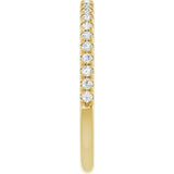 10K Gold Round Lab-Grown Diamond French-Set Anniversary Band – 1/8–1/3 CTW - Yellow Gold - view 4
