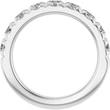 Platinum Round Lab-Grown Diamond French-Set Anniversary Band – 3.4 mm Stones - view 2