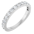 Platinum Round Lab-Grown Diamond French-Set Anniversary Band – 2.25 mm Stones